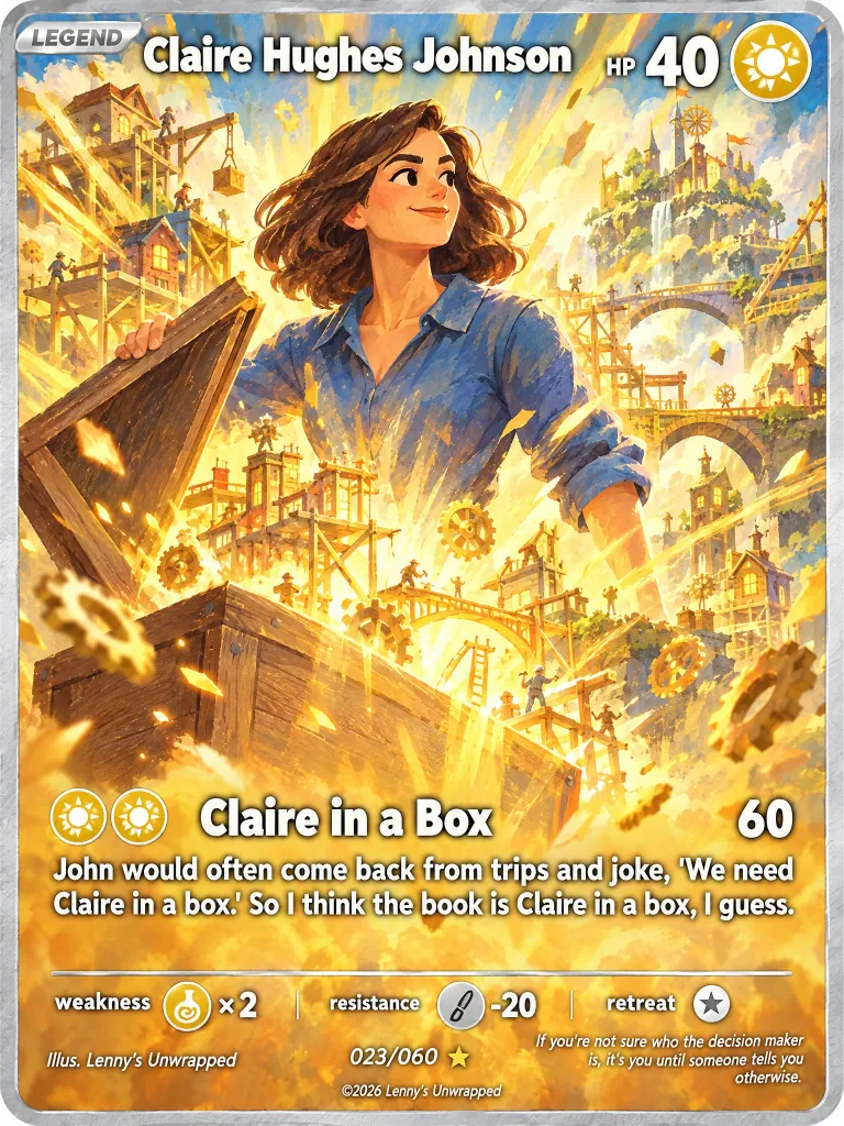 Claire Hughes Johnson — trading card
