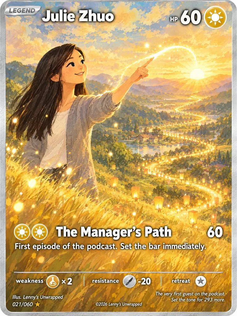 Julie Zhuo — trading card