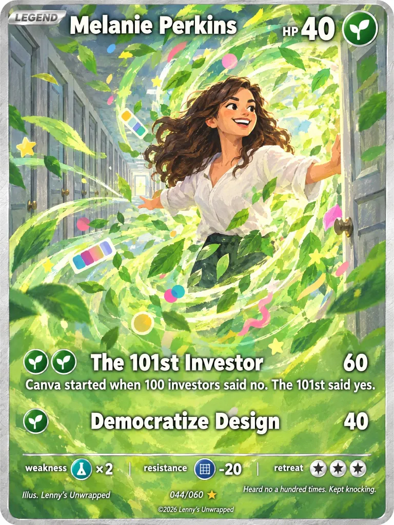 Melanie Perkins — trading card
