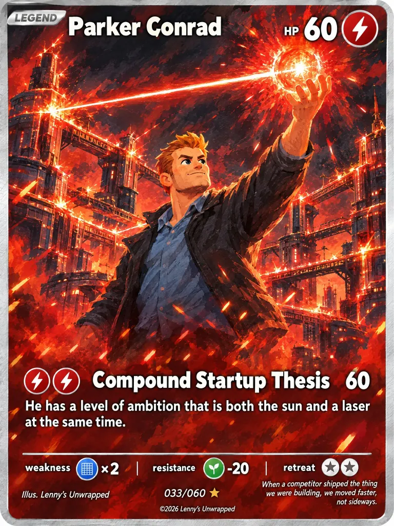 Parker Conrad, Rippling — trading card