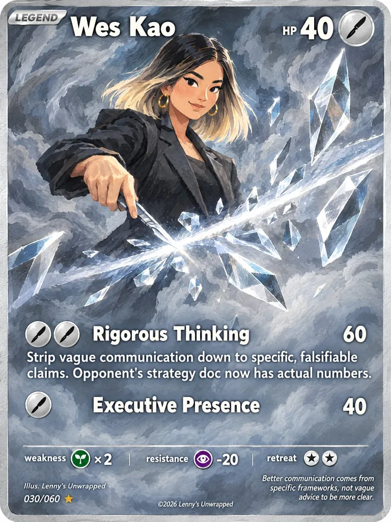Wes Kao — trading card